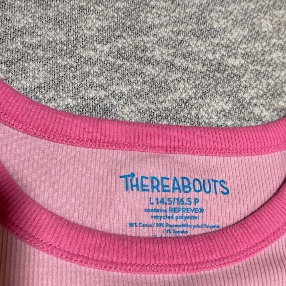 Thereabouts pink t-shirt with cherry graphic, teen size L (14.5/16.5). SKU-B650 - Picture 5 of 8